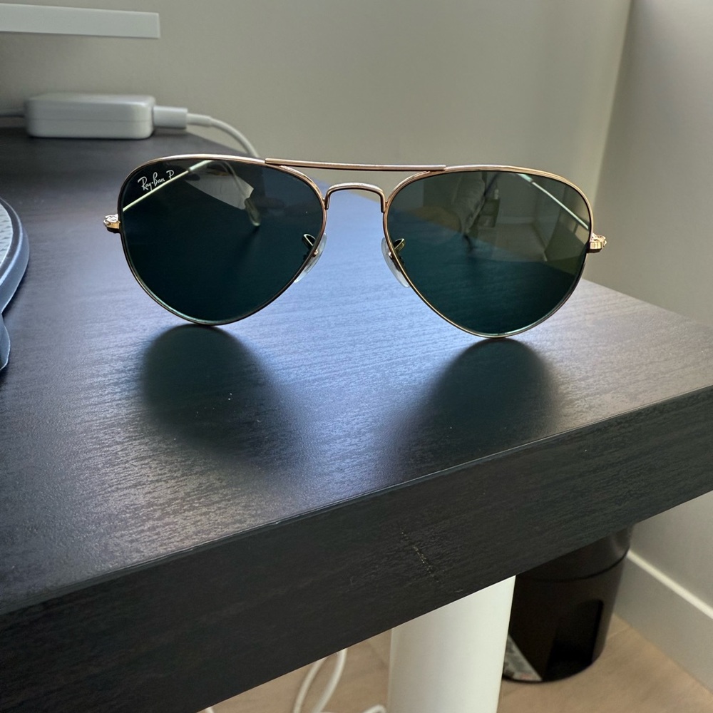 Ray Ban aviator polarized sunglasses size 55